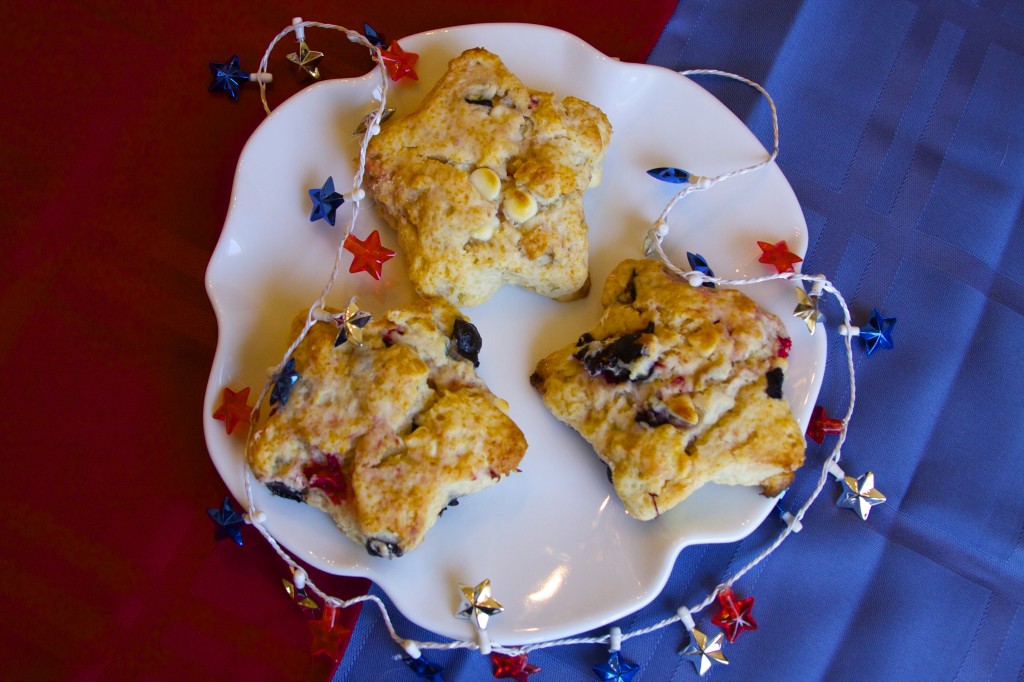 Red, White, and Blue Scones